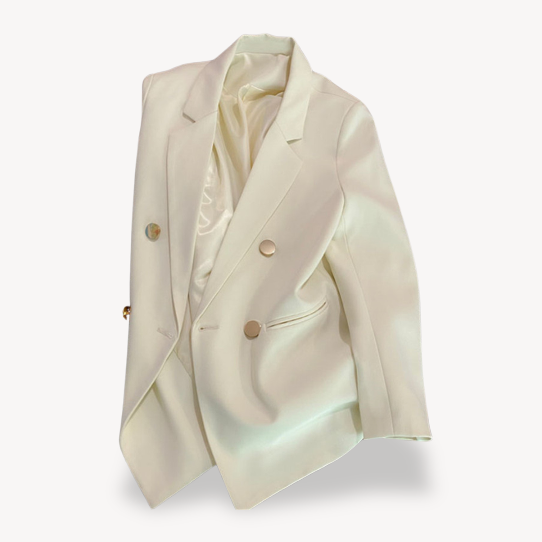 Dames Double-Breasted Blazer – Elegante Formele Jas