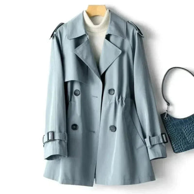 Dames Trenchcoat met Ceintuur – Dubbelrijig & Elegant