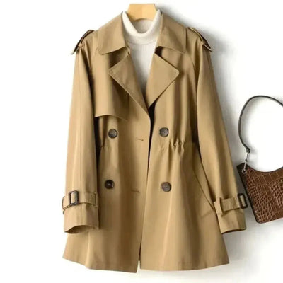 Dames Trenchcoat met Ceintuur – Dubbelrijig & Elegant