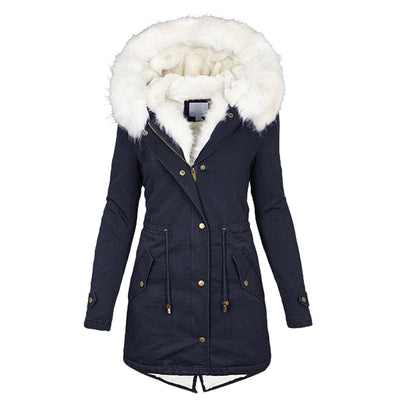 Dames Winterjas met Capuchon – Warm Gevoerd & Elegant Design