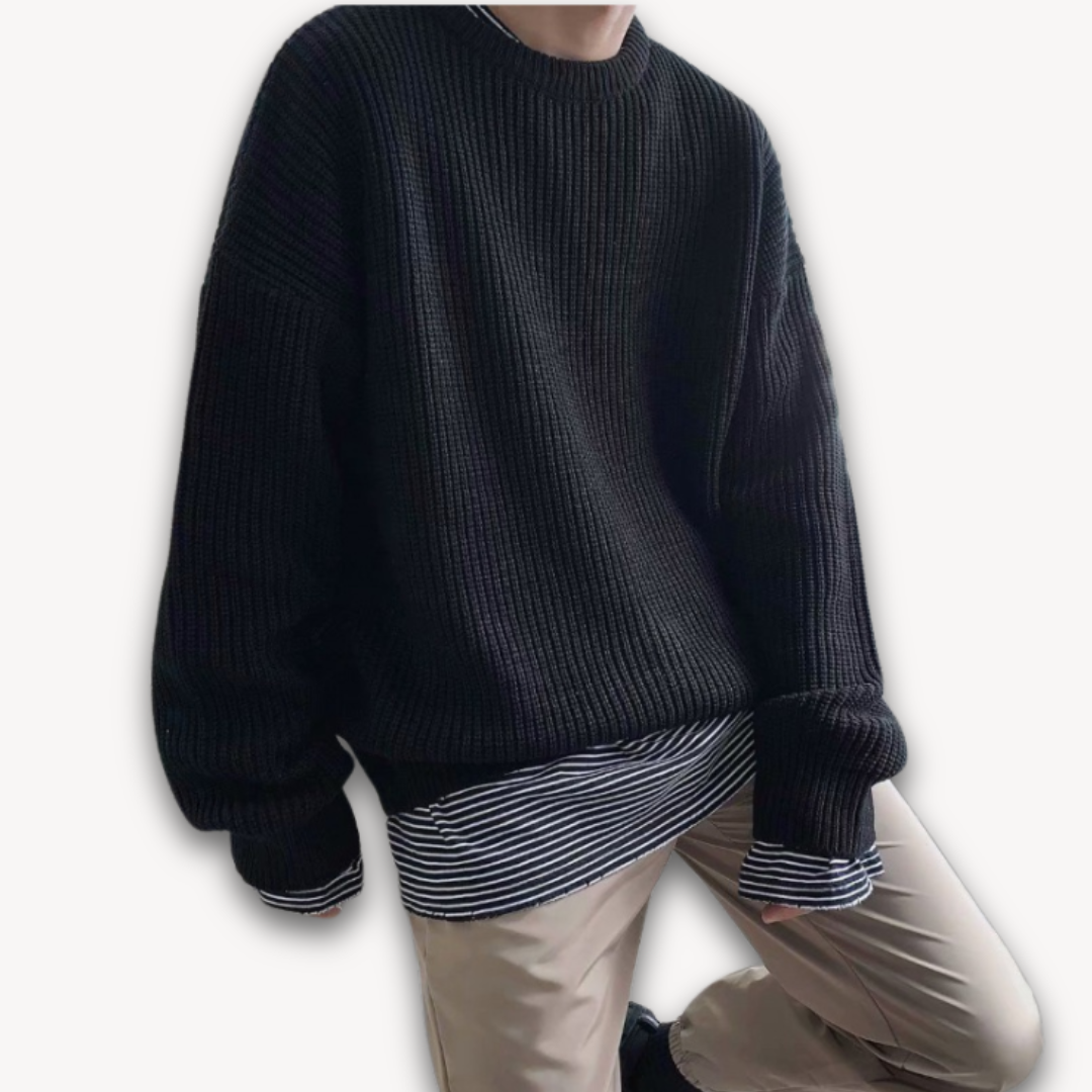 Heren Gebreide Trui – Oversized Winter Pullover