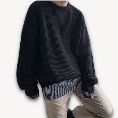 Heren Gebreide Trui – Oversized Winter Pullover