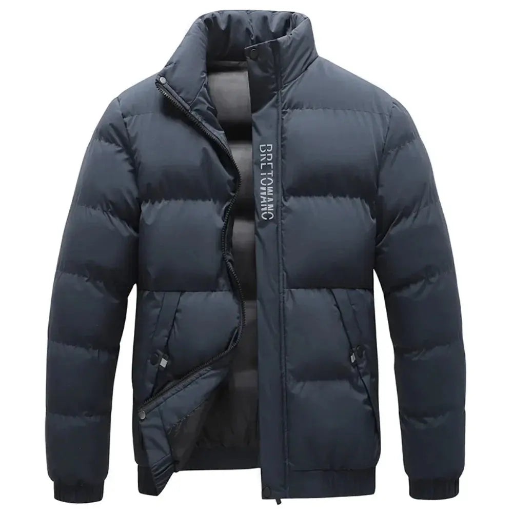 Heren Winterjas met Kraag – Water- en Winddicht