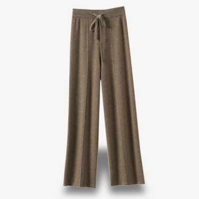 Cashmere Dames Broek – Wijde Pantalon met Trekkoord
