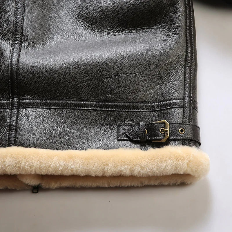 Leren Aviator Jas – Luxe Herfst/Winter Herenmode