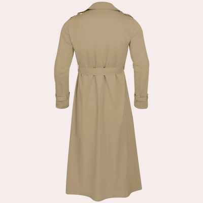 Heren Lange Trenchcoat – Klassiek met Ceintuur & Double-Breasted Sluiting