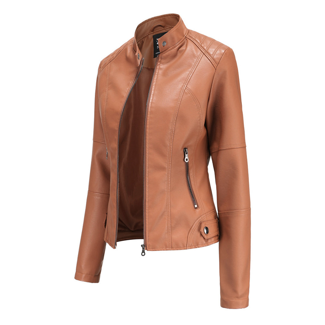 Getailleerde Leren Dames Jas – Tijdloos & Elegant