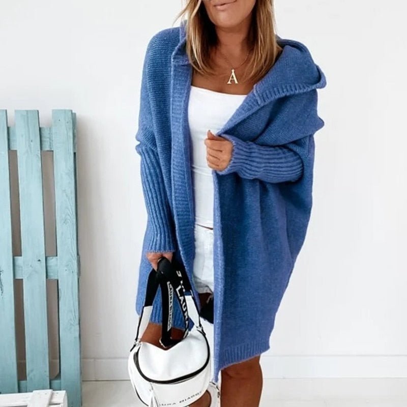 Dames Lange Cardigan met Capuchon – Oversized & Super Zacht