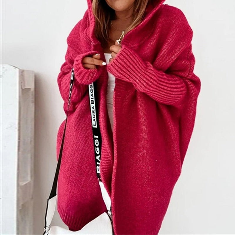 Dames Lange Cardigan met Capuchon – Oversized & Super Zacht