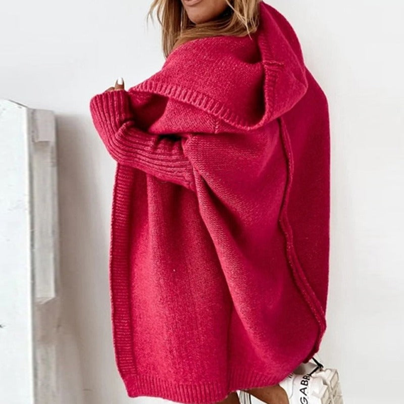 Dames Lange Cardigan met Capuchon – Oversized & Super Zacht