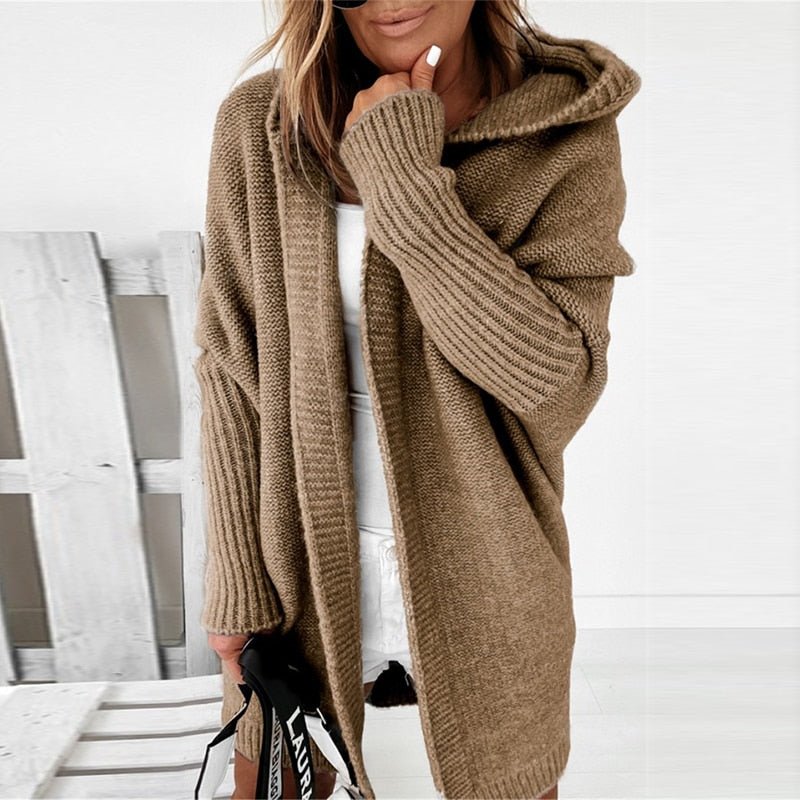 Dames Lange Cardigan met Capuchon – Oversized & Super Zacht