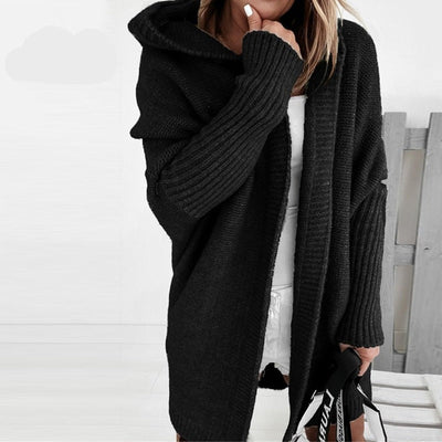 Dames Lange Cardigan met Capuchon – Oversized & Super Zacht