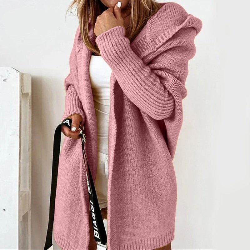 Dames Lange Cardigan met Capuchon – Oversized & Super Zacht
