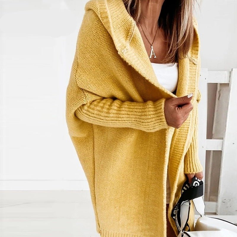 Dames Lange Cardigan met Capuchon – Oversized & Super Zacht