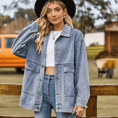 Dames Oversized Spijkerjack – Casual & Tijdloos Design