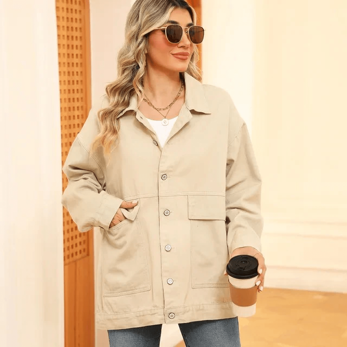 Dames Oversized Spijkerjack – Casual & Tijdloos Design