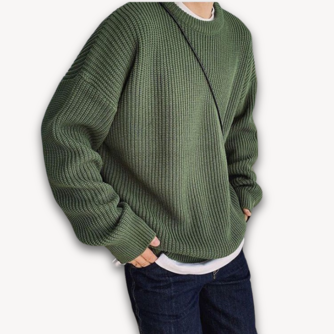 Heren Gebreide Trui – Oversized Winter Pullover