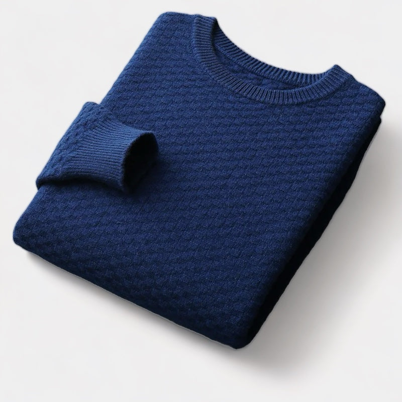 Merino Wol Geruite Trui – Luxe Herenmode