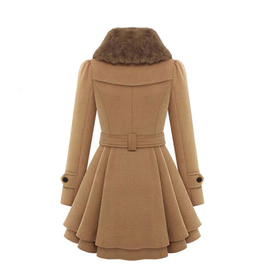 Eliza Luxe Fur-Trim Coat