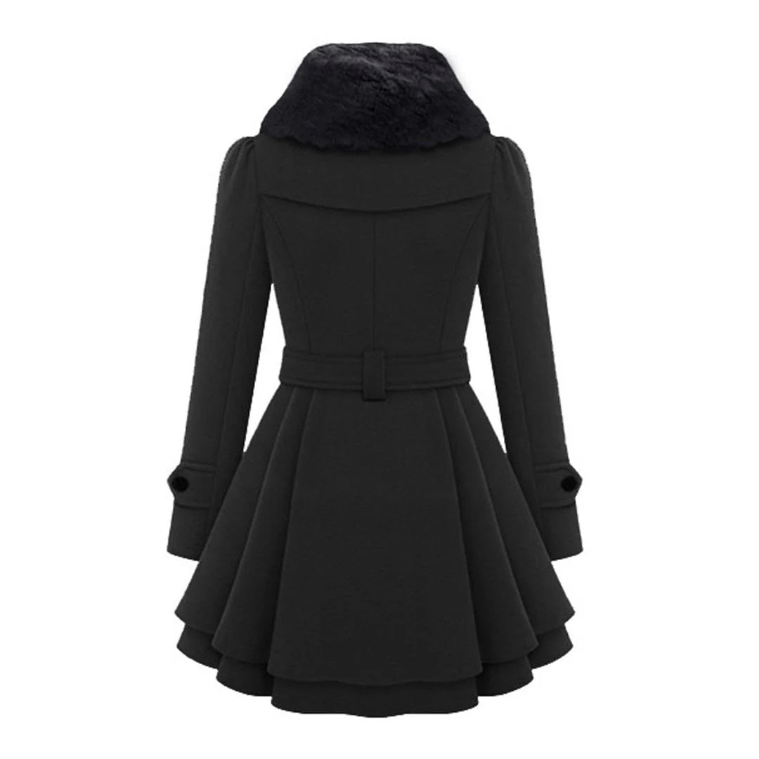 Eliza Luxe Fur-Trim Coat