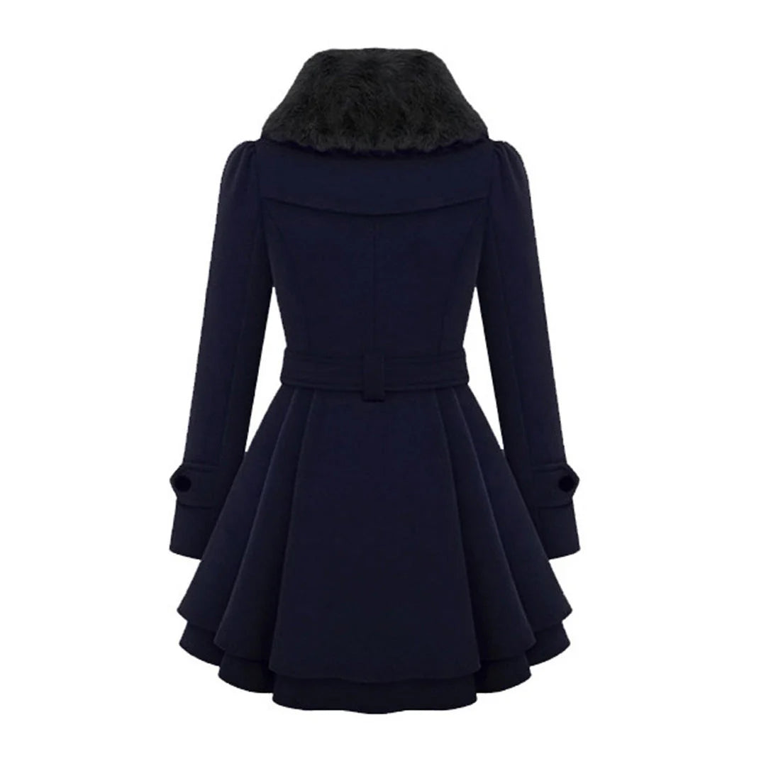 Eliza Luxe Fur-Trim Coat