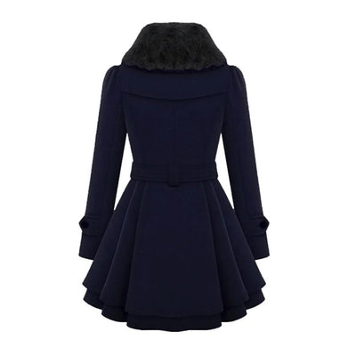 Eliza Luxe Fur-Trim Coat