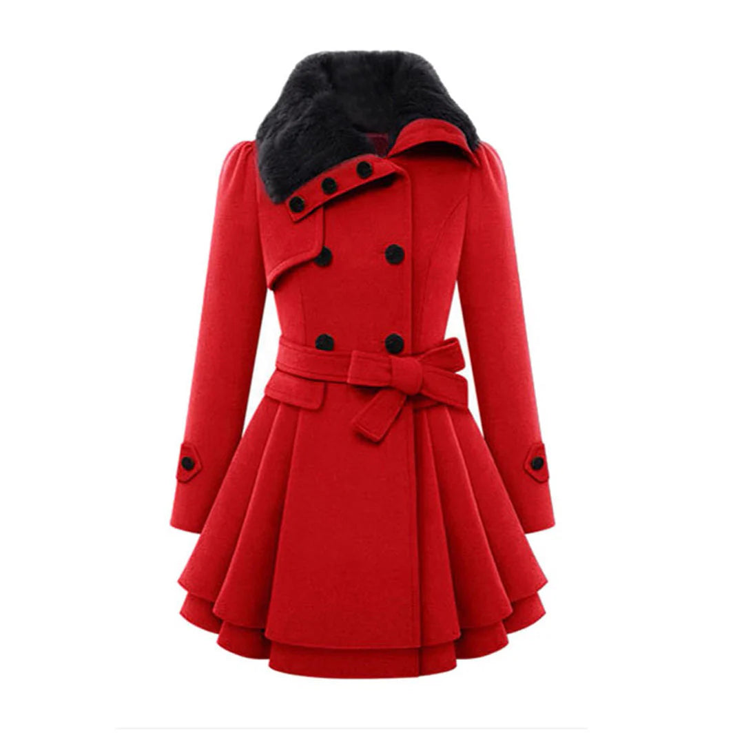Eliza Luxe Fur-Trim Coat
