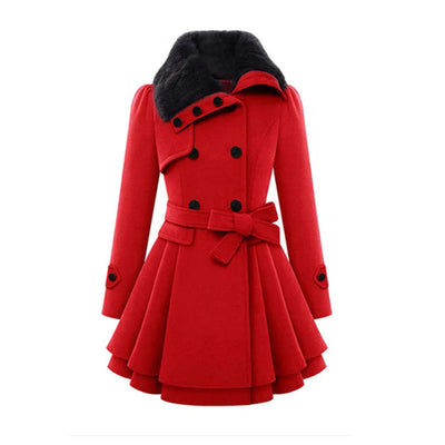 Eliza Luxe Fur-Trim Coat
