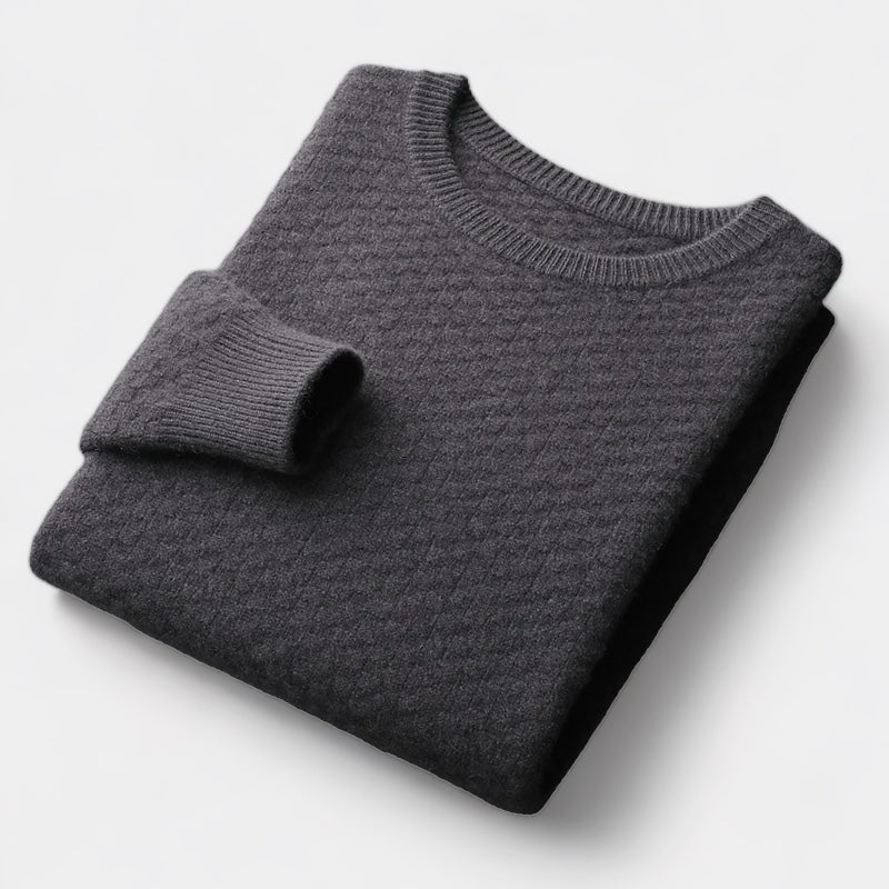 Merino Wol Geruite Trui – Luxe Herenmode