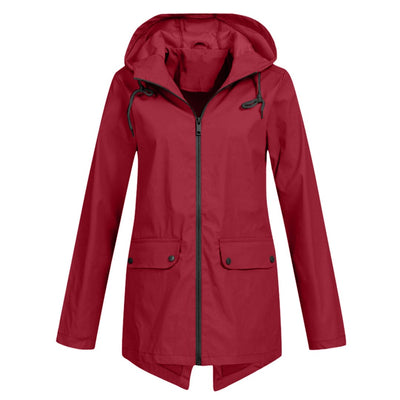 Dames Lichtgewicht Waterdichte Windjack met Capuchon – Comfort & Bescherming