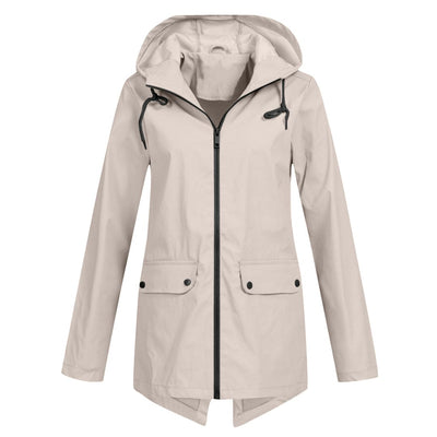 Dames Lichtgewicht Waterdichte Windjack met Capuchon – Comfort & Bescherming