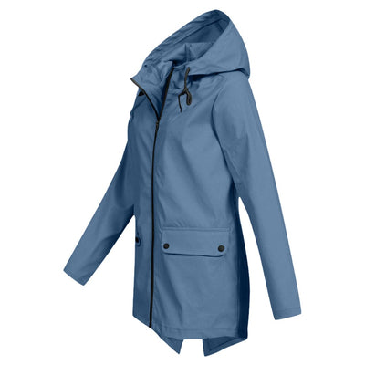 Dames Lichtgewicht Waterdichte Windjack met Capuchon – Comfort & Bescherming