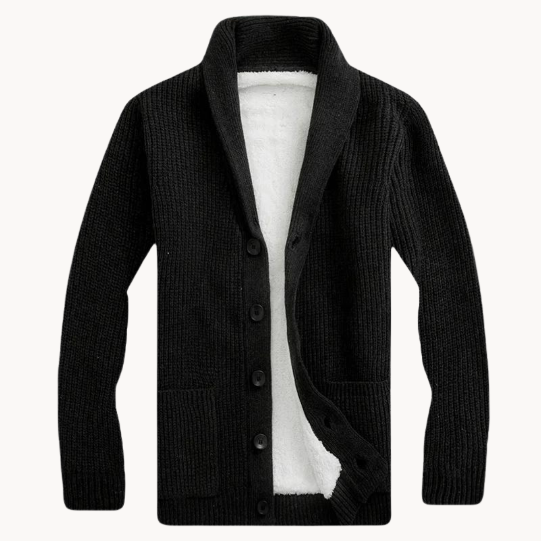 Heren Fleecevest met Sjalkraag – Warm & Comfortabel