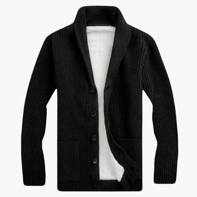 Heren Fleecevest met Sjalkraag – Warm & Comfortabel