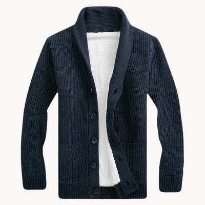 Heren Fleecevest met Sjalkraag – Warm & Comfortabel