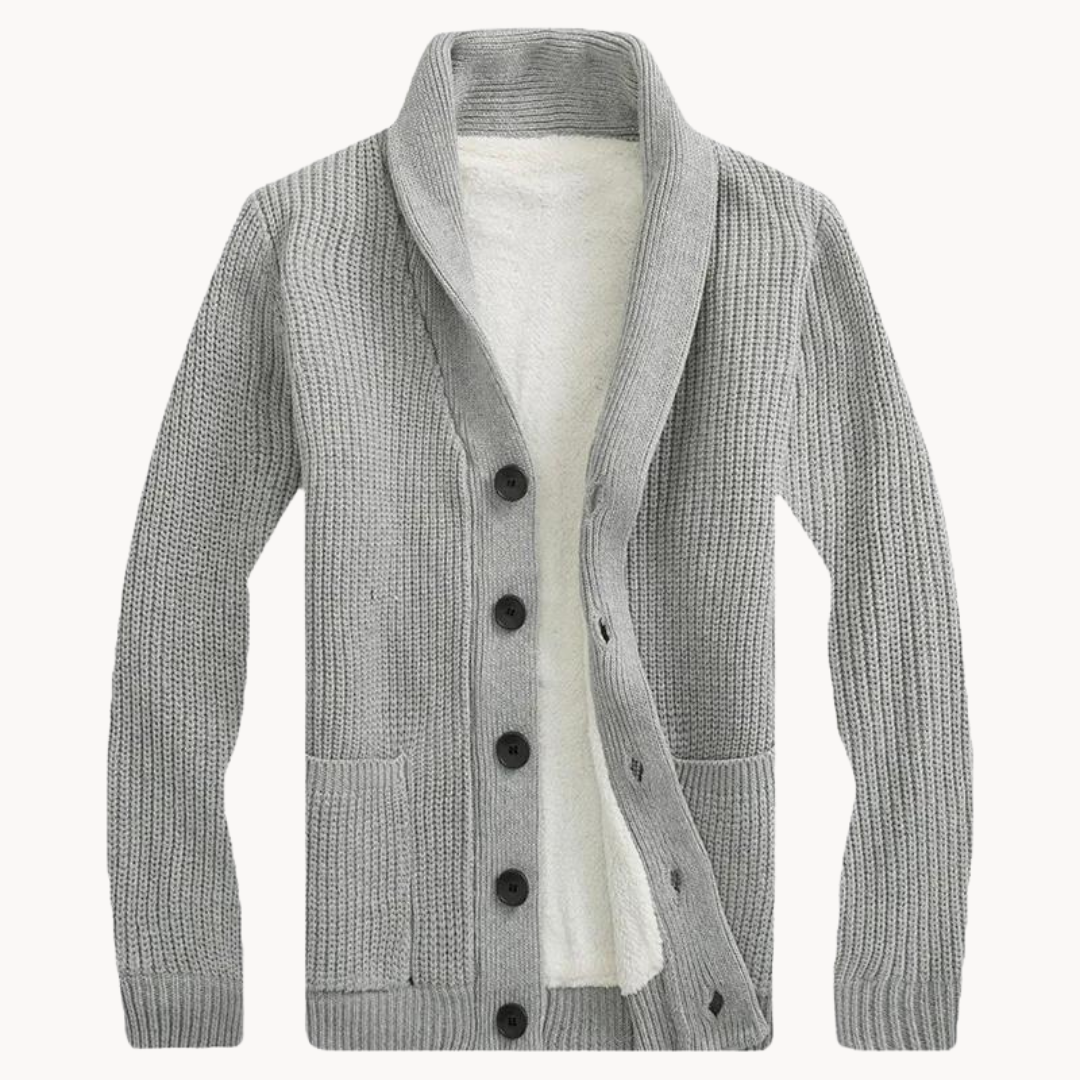 Heren Fleecevest met Sjalkraag – Warm & Comfortabel