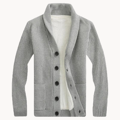 Heren Fleecevest met Sjalkraag – Warm & Comfortabel