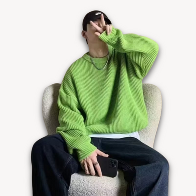 Heren Gebreide Trui – Oversized Winter Pullover