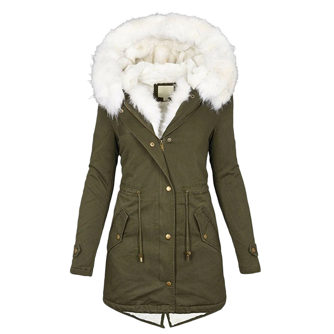 Dames Winterjas met Capuchon – Warm Gevoerd & Elegant Design