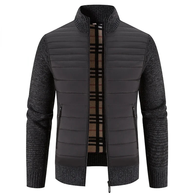 Heren Gebreide Fleecejas – Warm & Modern Design