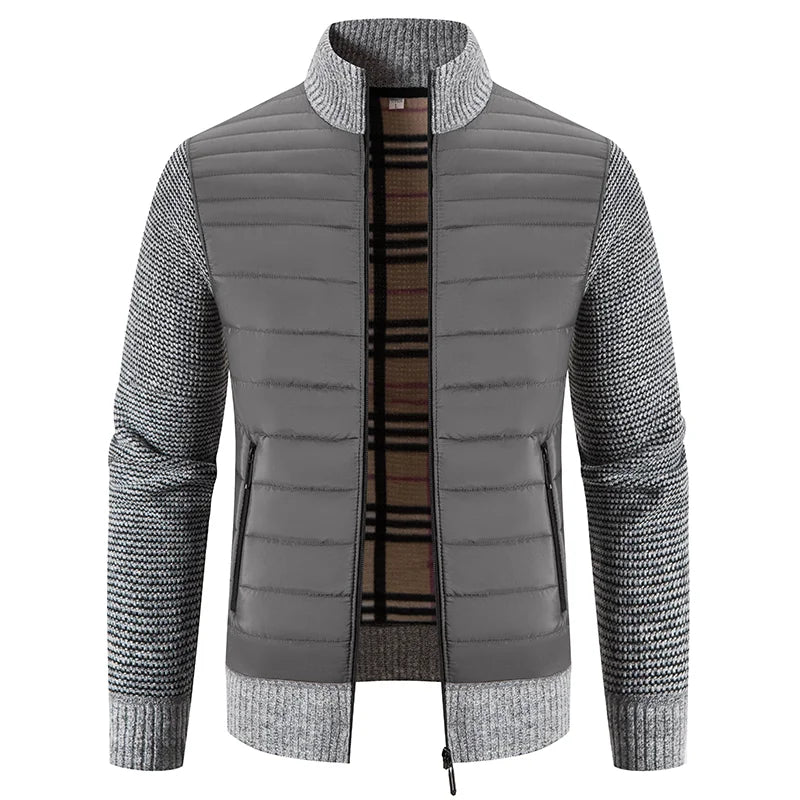 Heren Gebreide Fleecejas – Warm & Modern Design