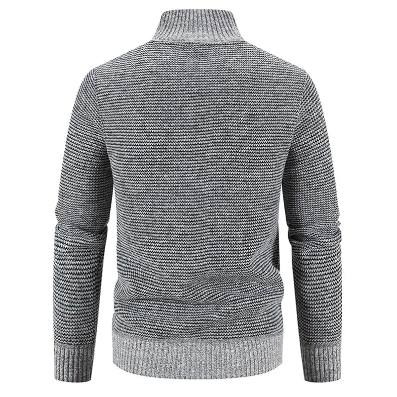 Heren Gebreide Fleecejas – Warm & Modern Design