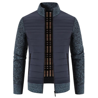 Heren Gebreide Fleecejas – Warm & Modern Design