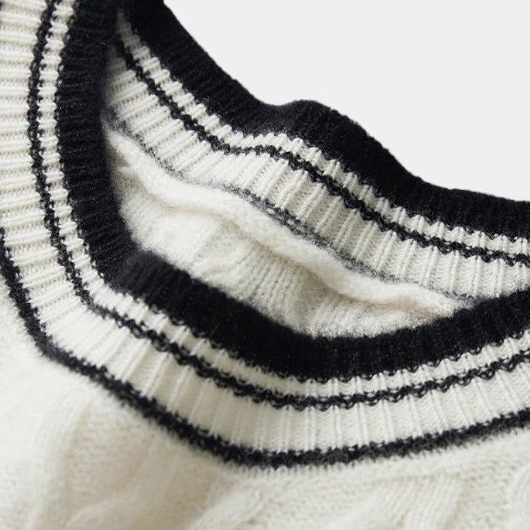 Merino Wol Round Neck Gebreide Trui – Luxe Herenmode