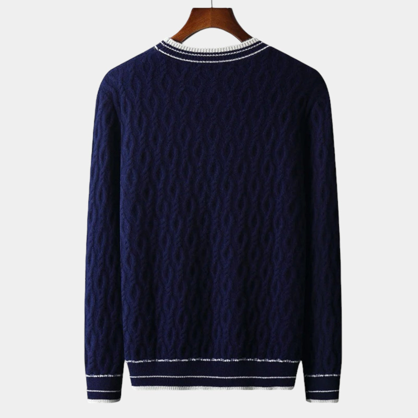 Merino Wol Round Neck Gebreide Trui – Luxe Herenmode