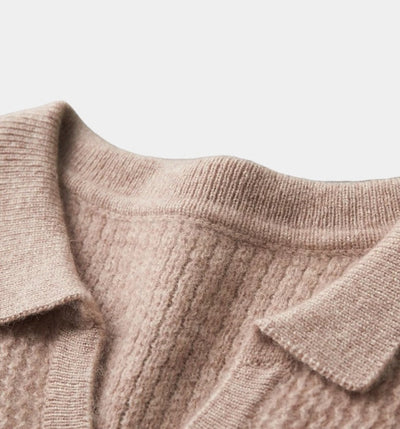 Merino Wol Flap Collar Trui – Luxe Herenmode
