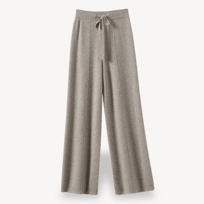 Cashmere Dames Broek – Wijde Pantalon met Trekkoord