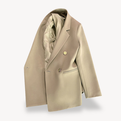 Dames Double-Breasted Blazer – Elegante Formele Jas