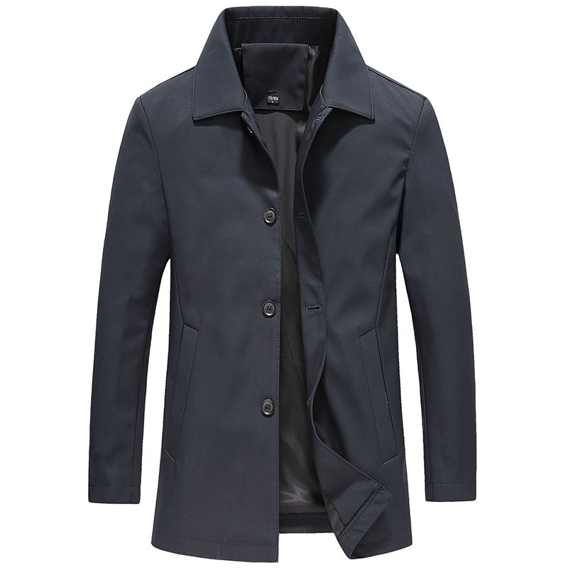 Heren Winterjas – Halflang, Single-Breasted & Tijdloos Design