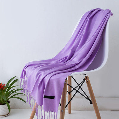 Lange Cashmere Sjaal met Kwastjes – Zacht, Warm & Stijlvol